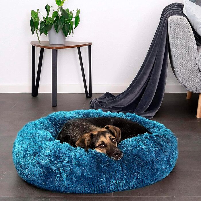 Лежанка для собак та котів Yuma Spazio, 50x70 см, тюрквіс (стійка до укусів, міцна, знімне покриття)