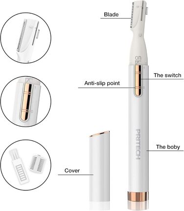 Електричний триммер для брів та обличчя для жінок Gold: прецизійна стрижка, безпечне гоління