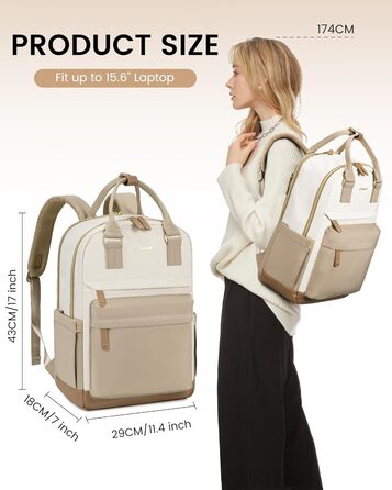 LOVEVOOK Рюкзак для жінок, 15.6