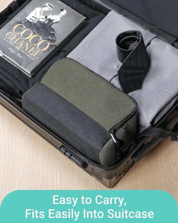 Чоловічий дорожній набір Elviros: органайзер для туалетних аксесуарів, косметичка для подорожей (зелений)