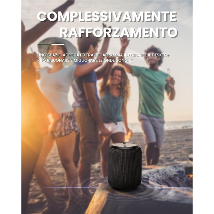 Bluetooth колонка NOTABRICK портативна, водонепроникна IPX67, бездротова 5.0, стерео бас, акумулятор 15 год, підтримка SD/TF/AUX, для дому, вулиці, пляжу, подорожей (чорна)