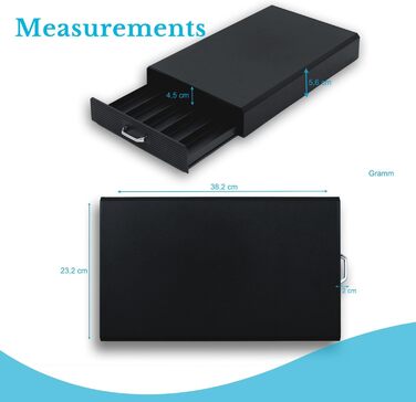 Організатор для капсул кави Intirilife - 50 капсул Nespresso, чорний - 38.2 x 23.2 x 5,6 см