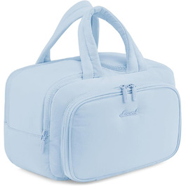 LOVEVOOK Косметичка для жінок велика, легка, для подорожей, з відділенням для мокрого, водонепроникна, з ручкою, блакитна