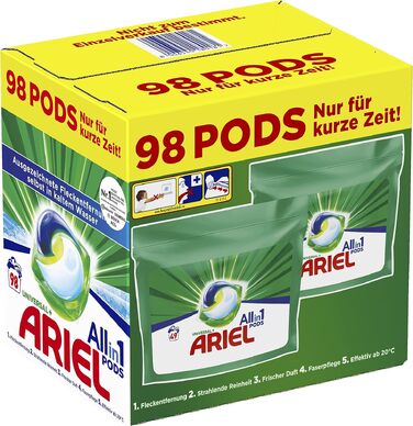 Капсули для прання Ariel All-in-1 для кольорових речей, 98 завантажень