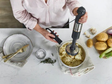 Занурювальний блендер Kenwood HBM 60.007GY Blend, 1000 Вт, сріблястий/сірий