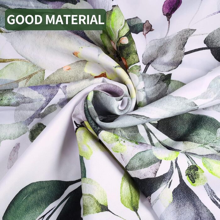 Текстильний душовий завіс з 12 гачками, водонепроникний, антигрибковий, для ванної кімнати, 180x200 см, зелений