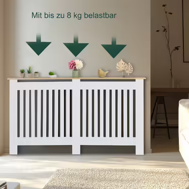 Relaxdays Radiator Cover with Slats