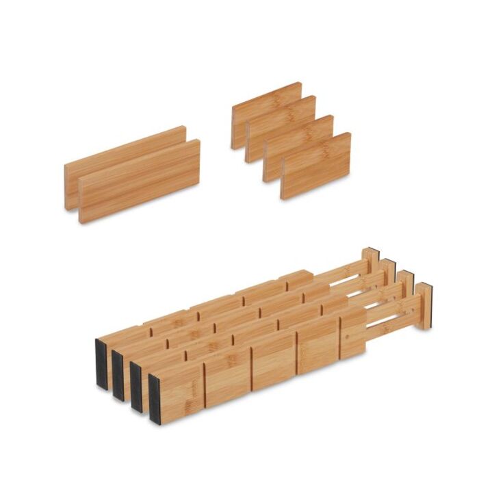 Relaxdays Drawer Dividers made of Bamboo
