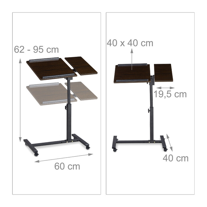 Relaxdays Laptop Table with Adjustable Mouse Pad