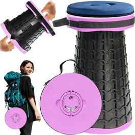 Складаний стілець Upgrade XXL з подушкою, 1000 фунтів, для дорослих, кемпінгу, подорожей (фіолетовий)