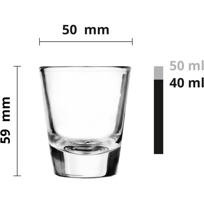 Набір келихів для шнапсу Glasmark KROSNO 1992 (12 шт) 50 мл, прозорі, для посудомийної машини