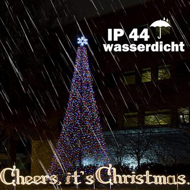 LED гірлянда 20м, 200 LED, з таймером, 8 режимів, IP44, тепле світло - для декору на Різдво, вечірку, весілля, Хелловін