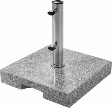 Doppler Granit Base 25kg | Umbrella Stand with Grip Recess for Transport | Parasol Stand for Parasols with a Maximum of 200cm Canopy Diameter & 2.5-4.8cm Tube Diameter
