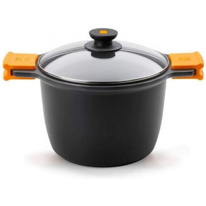 Каструля BRA Efficient Pot 24 см, алюміній, чорна