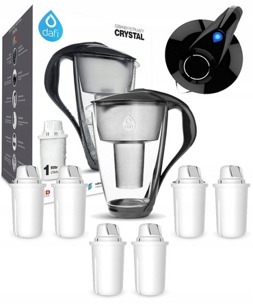 Скляний фільтр-кувшин Dafi Crystal LED 2л + 6 фільтрів Dafi Classic