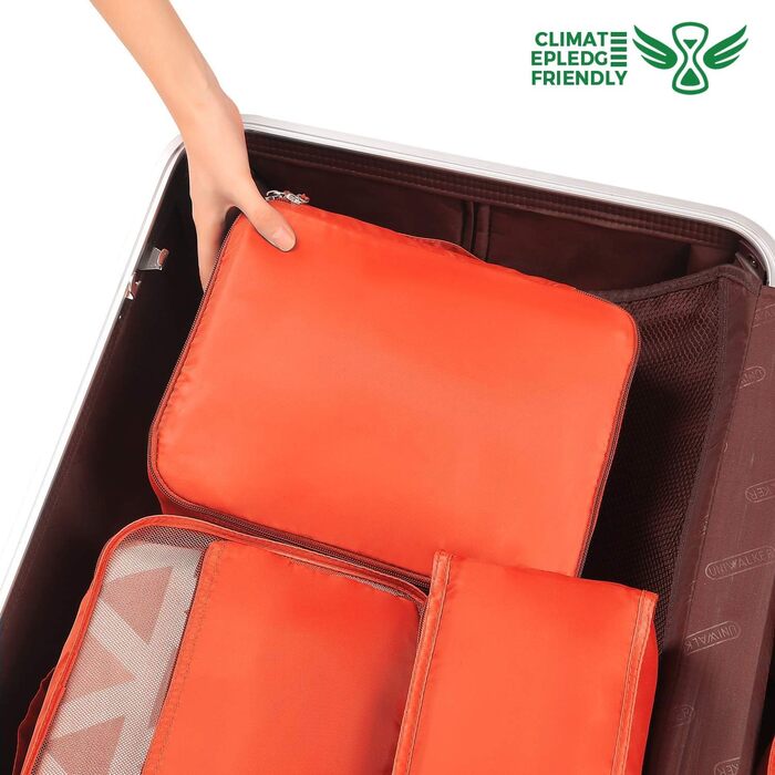 Набір органайзерів для подорожей BAGAIL (8 шт.), колір помаранчевий