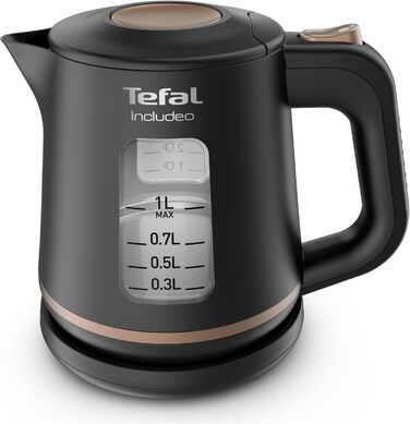 Електричний чайник Tefal Includeo KI5338, 1 л, 2400 Вт, чорний