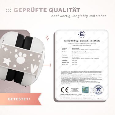 Захисні навушники від шуму для дітей та немовлят Schallwerk® Mini+ (Bear Dusty) — високоякісний захист слуху для малюків