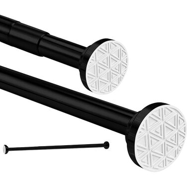 Штанга для душу без свердління з нержавіючої сталі, телескопічна, 50-200 см, біла