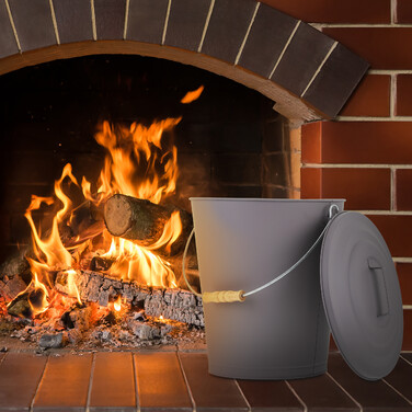 Relaxdays Ash Bucket with Lid