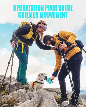 Складана пляшка для води для собак Lesotc, 520 мл, блакитний колір, для прогулянок та подорожей