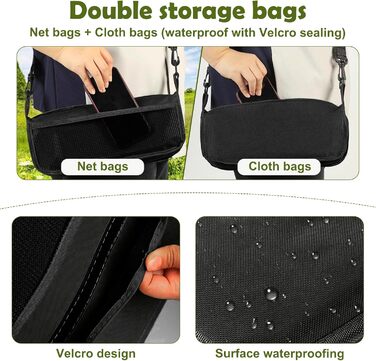 Складаний стільчик-підсвічник для кемпінгу та відпочинку на природі (чорний)