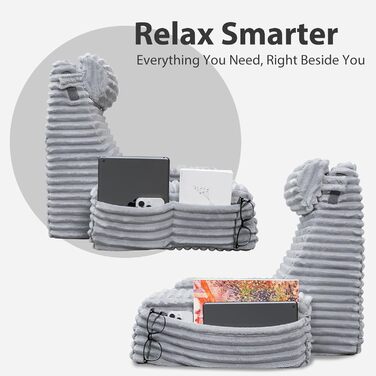 Подушка для спини ENITYA для читання та відпочинку в ліжку, сірого кольору