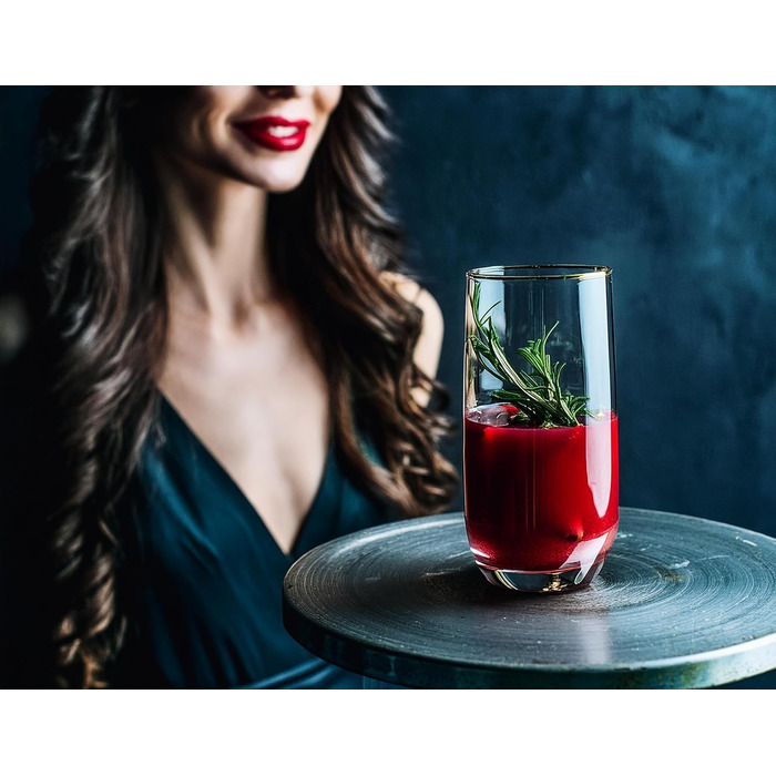 Набір склянок Glasmark KROSNO 1992 Longdrink 6 шт по 400 мл для води, коктейлів, високі склянки для напоїв, придатні для мийки в посудомийній машині
