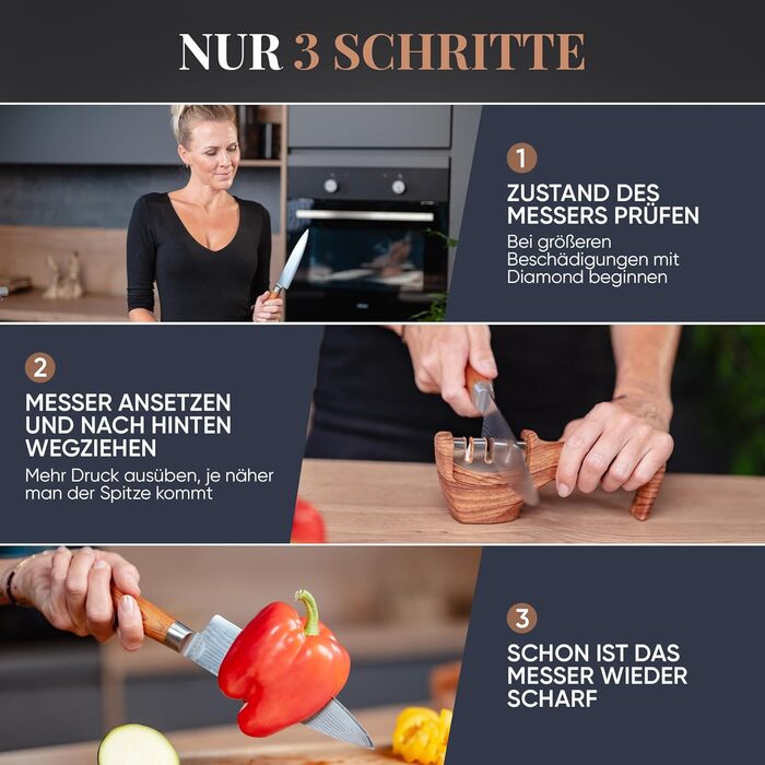 Точилка для ножів From Mom by FM – професійна, ергономічна | Точильний камінь, шліфувальник ножів