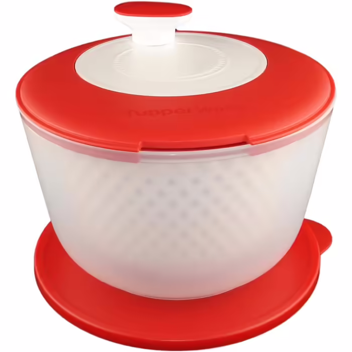 Сушарка для салату Tupperware 3,8 л червоно-біла, салат-карусель