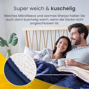 Електрична ковдра Cosi Home 180x130 см з регулюванням температури, захистом від перегріву та функцією автовимкнення. Зручна та тепла, з Sherpa та Fleece покриттям. 10 рівнів нагріву, цифрова пульт керування, сірий колір. Також доступна модель 150x200 см з