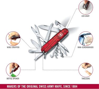Мультитул Victorinox Huntsman Lite: Швейцарський ніж з 21 функцією, включаючи штопор та міні-викрутка 1.5 мм