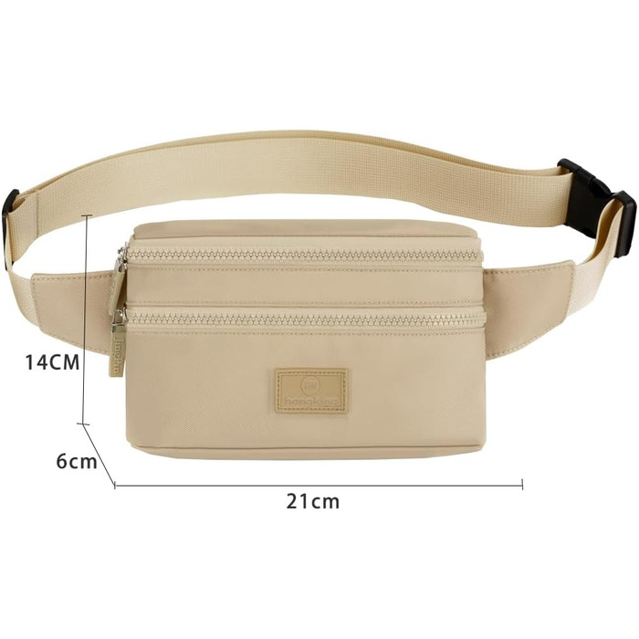 Поясна сумка на пояс для чоловіків та жінок, спортивна, водовідштовхувальна, велика, для телефону, на бігу, камуфляж (хакі)