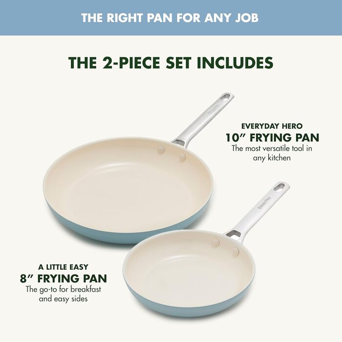 GreenPan Padova Pro набір кухонного посуду 10 предметів: антипригарне покриття, індукція, нержавіюча сталь, CeramTec, без PFOA/PFAS