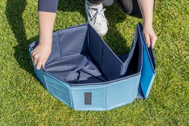 Басейн для собак TRIXIE 70x12 см, блакитно-сірий, без надування, з неслизьким дном