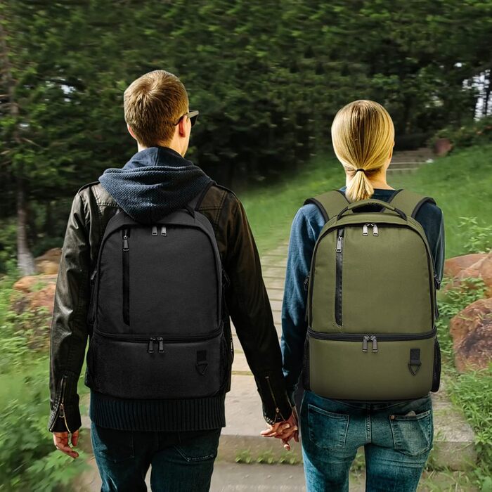28L Insulated Cooler Backpack - Double Layer Small Thermal Backpack for Camping, Picnic, and Travel