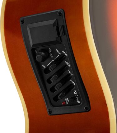 Електроакустична гітара TIGER ACG4-WH 4/4 для початківців з вбудованим 3-смуговим еквалайзером, комплектація: Gigbag, ремінь, запасні струни, білий колір