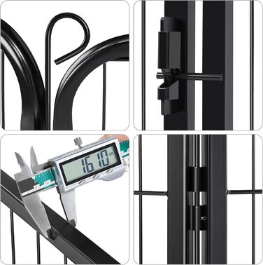 Забіг для цуценят Yaheetech 16-панельний, 60 см заввишки, для собак, кроликів, щурів, з 2 дверцятами, для дому та вулиці