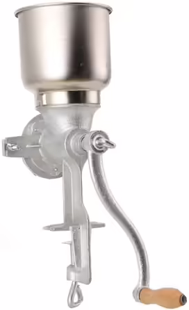 TABODD 500ML Manual Grain Grinder Mill, Adjustable Clamp Mill Corn Grain Mill Cast with 13cm & 4cm Hopper Stainless Steel Grinder Manual Grain Mill for Corn, Coffee Beans, Wheat, Nuts, Herbs
