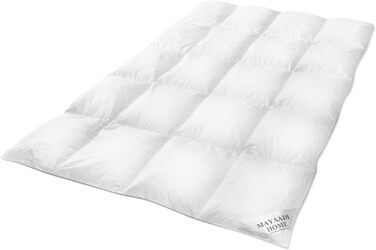 Зимова ковдра Mayaadi Premium 135x200 см, 1600 г – надтепла, 15% пуху 85% пера, 100% бавовна, для алергіків, європейська якість