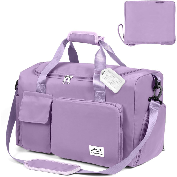 Спортивна сумка Flintronic 35L: водонепроникна дорожня сумка-валіза для чоловіків та жінок (з біркою) - блакитна (#6 Llia)