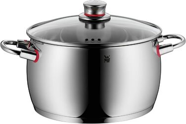 Каструля з ручкою WMF Quality One 16 см без кришки, 1,7 л, каструля для молока, каструля з нержавіючої сталі Cromargan, полірована, без покриття, для індукційних плит