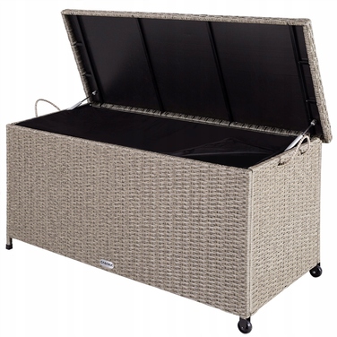 Садова скриня Casaria з техноротанга, 270 л, бежева