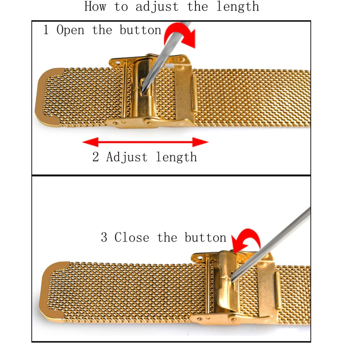 Жіночий годинник Hannah Martin: аналоговий кварц, водонепроникний, з нержавіючої сталі, ультратонкий, сітка-браслет (чорний корпус, золотий браслет)