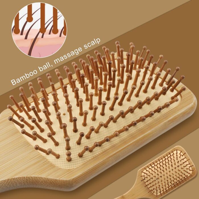 Набір дерев'яних гребінців з бамбука (3 шт.) для волосся: чоловічих, жіночих, дитячих, густого, довгого, хвилястого волосся