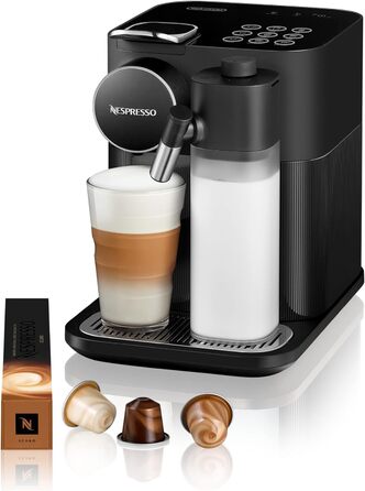 Nespresso De'Longhi Gran Lattissima EN650.B Coffee Capsule Machine with Automatic Milk System, 9 Direct Select Buttons, 1 L Water Tank, 25 Sec. Heating Time, 19 bar Pump Pressure, Auto Shut-Off, Black. Previous Model