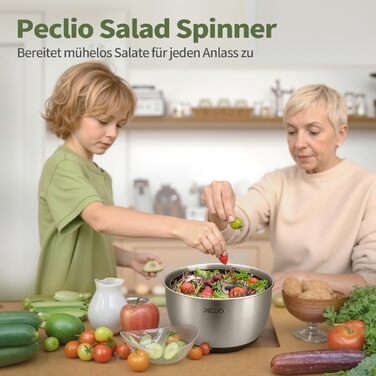 Салатниця-відцентрофуга Groß 4,5L з нержавіючої сталі 18/10 з прозорою кришкою, чорна