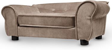 Диван для домашніх тварин MG Design темно-зелений – стабільний дерев'яний каркас, м'яке оздоблення, легко чиститься. Підходить для собак та котів, збірно-розбірний. Темно-зелений, W12 (Сірий – W04)