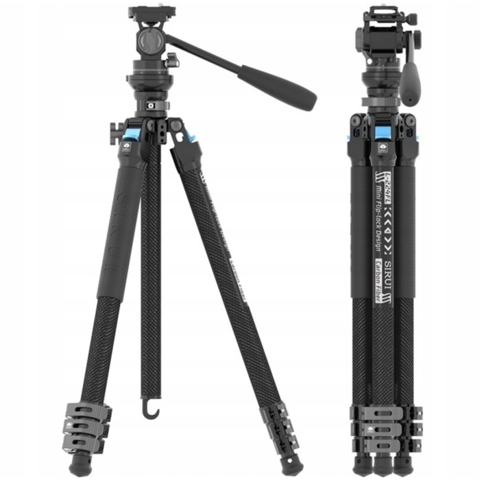Комплект карбонового штатива SIRUI L-224F + KV-5