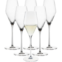 Spiegelau & Nachtmann, 6-piece Champagne Glass Set, Crystal Glass, 250 ml, Definition, 1350129